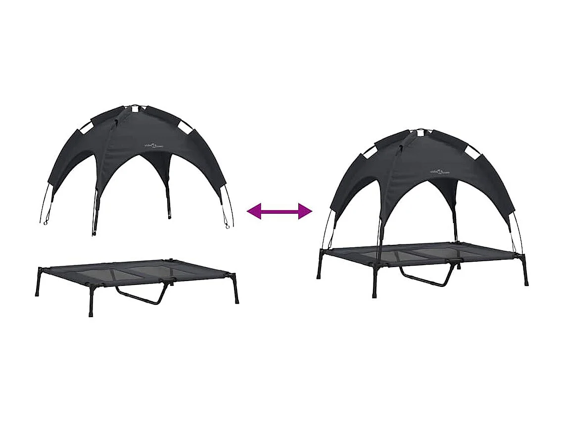 Lit pour Chien Noir l Acier