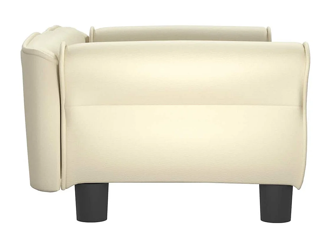 Lit pour chien crème 70x45x30 cm similicuir