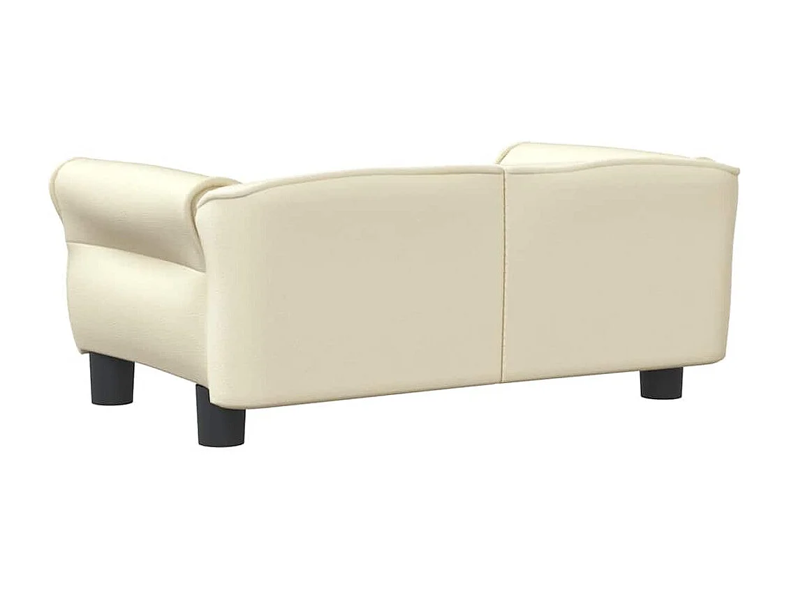 Lit pour chien crème 70x45x30 cm similicuir