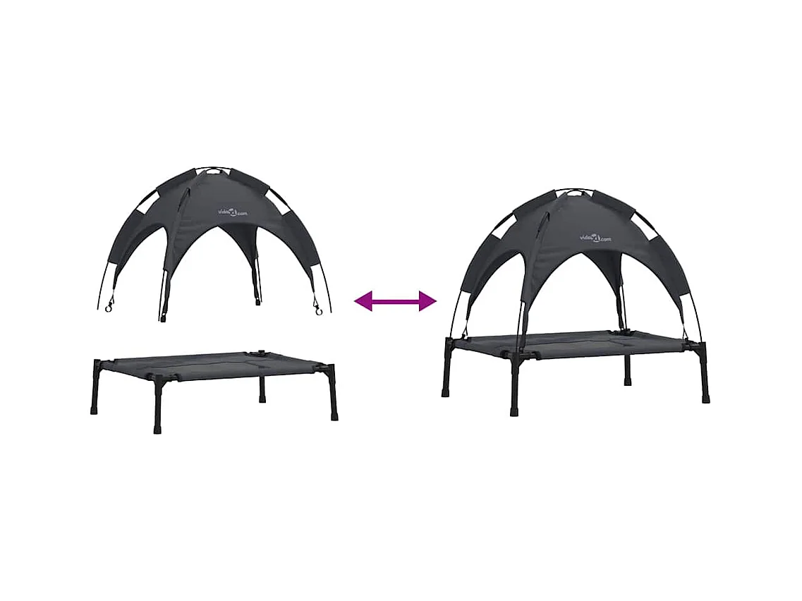 Cama para perro Negro s Acero