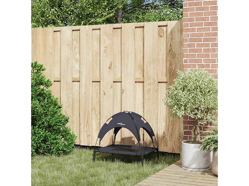 Lit pour Chien Noir s Acier