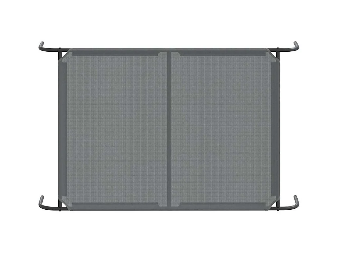 Lit surélevé pour chien gris 130x80x20 cm textilène et acier