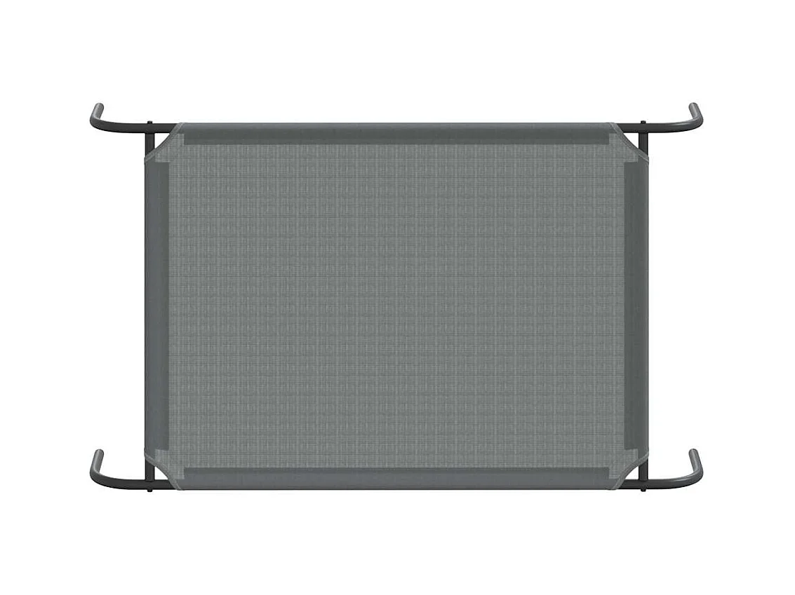 Lit surélevé pour chien gris 110x65x20 cm textilène et acier