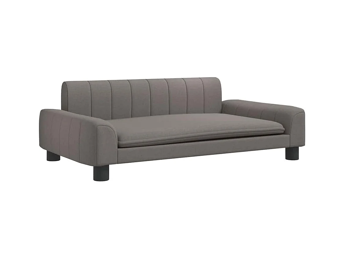 Cama para cães 90x53x30 cm tecido cinzento-acastanhado