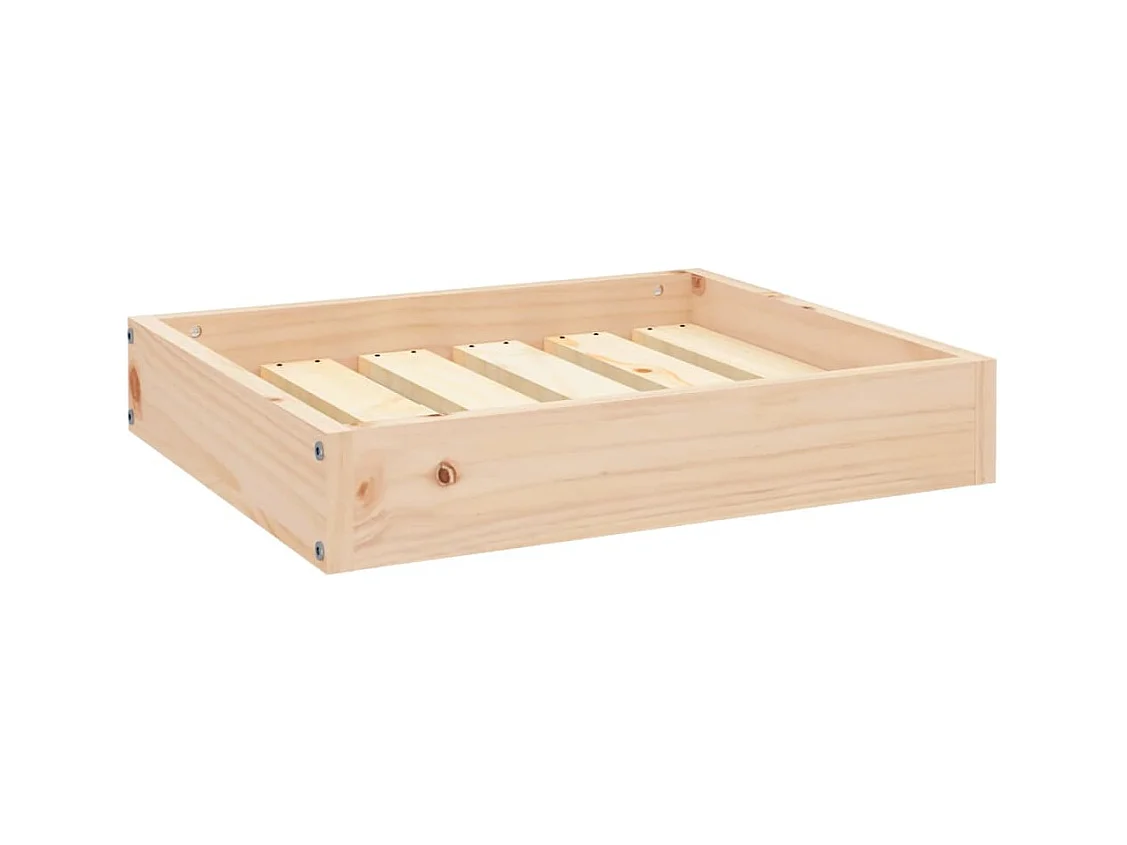 Cama para cães 51,5x44x9 cm madeira de pinho maciça