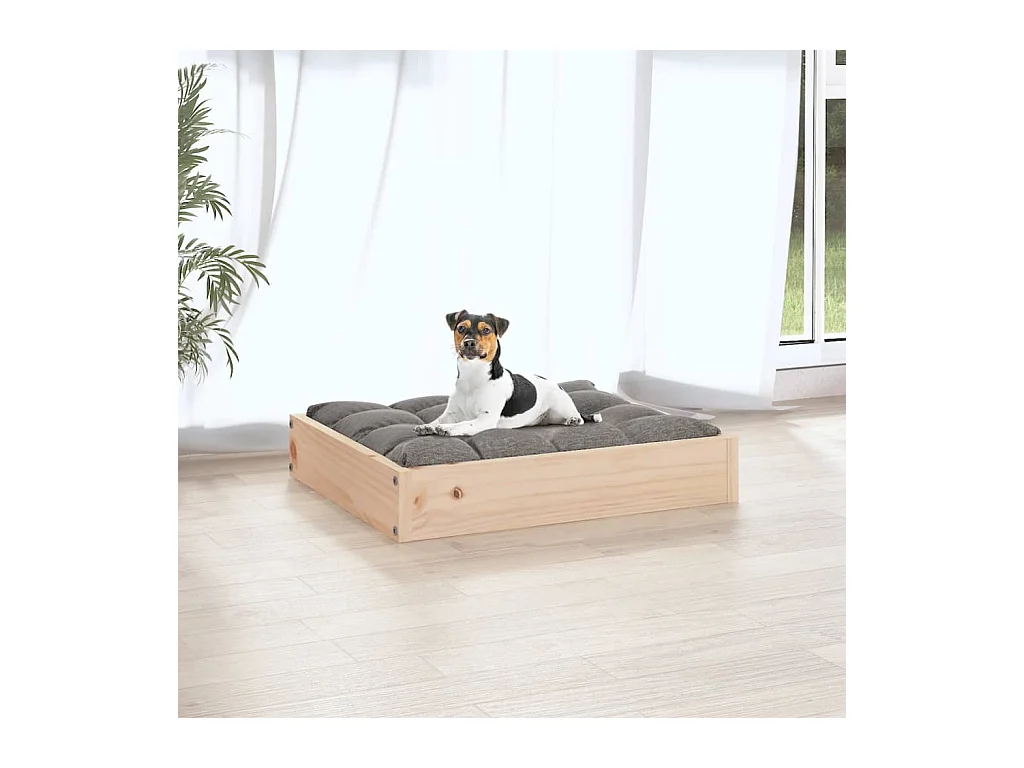 Cama para cães 51,5x44x9 cm madeira de pinho maciça