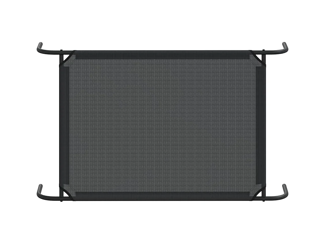 Cama de perro elevada negra textilene L