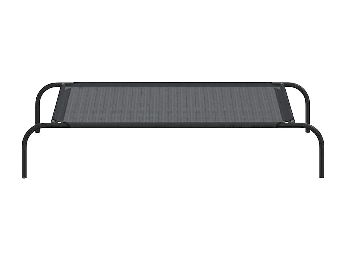 Lit surélevé pour chien Noir L Textilène