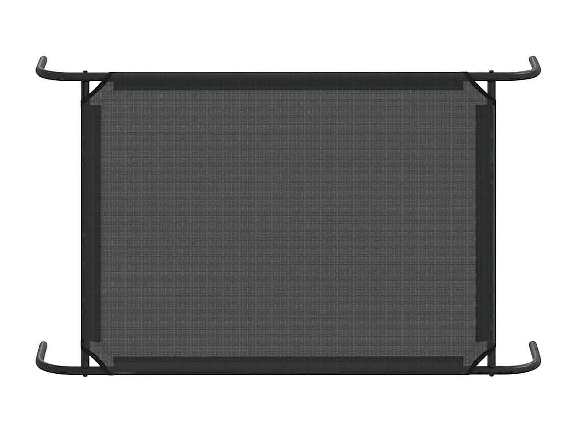 Lit surélevé pour chien Noir L Textilène