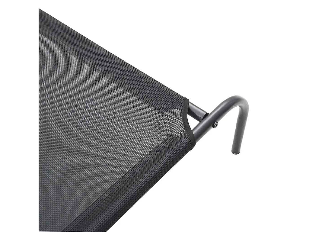 Lit surélevé pour chien Noir L Textilène