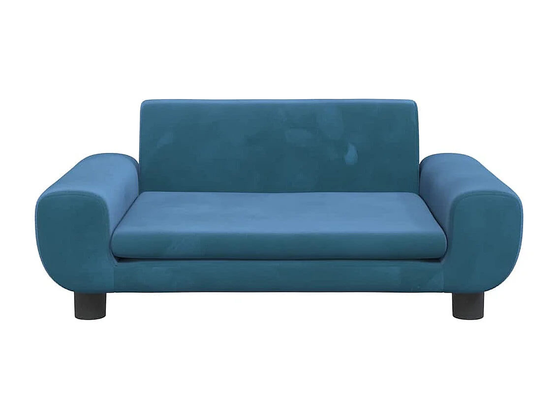 Cama para cães 70x45x33 cm veludo azul
