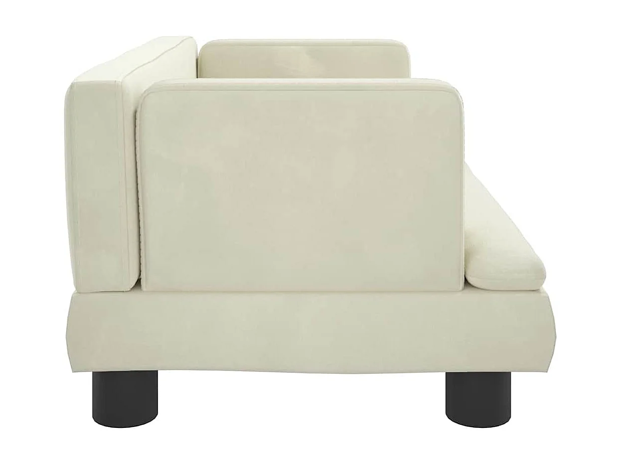Cama para cães 60x40x30 cm veludo cor creme
