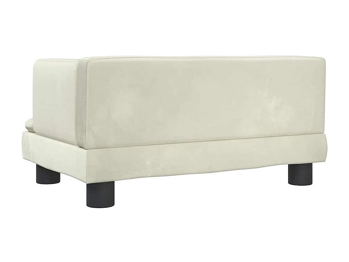 Cama para cães 60x40x30 cm veludo cor creme
