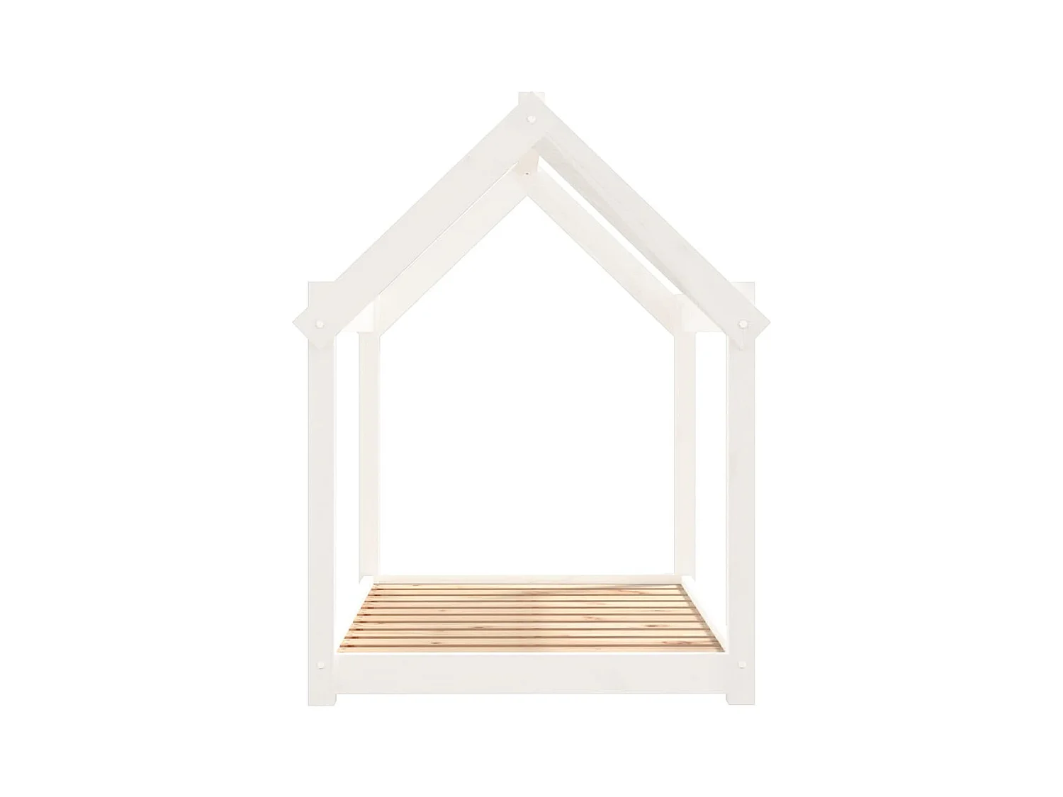Lit pour chien Blanc 101x70x90 cm Bois de pin solide