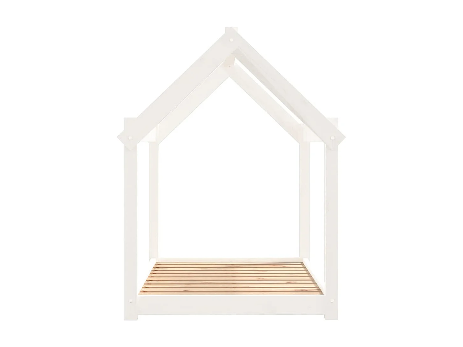 Lit pour chien Blanc 101x70x90 cm Bois de pin solide