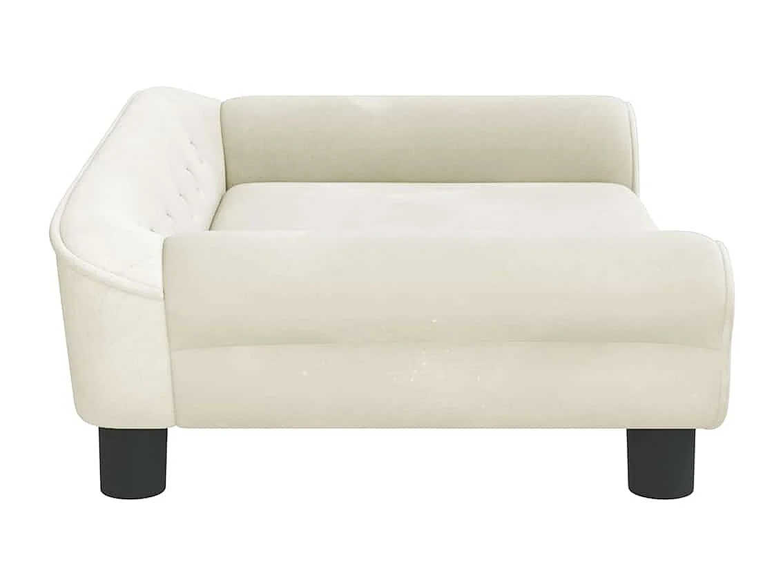 Lit pour chien crème 70x48x22 cm velours