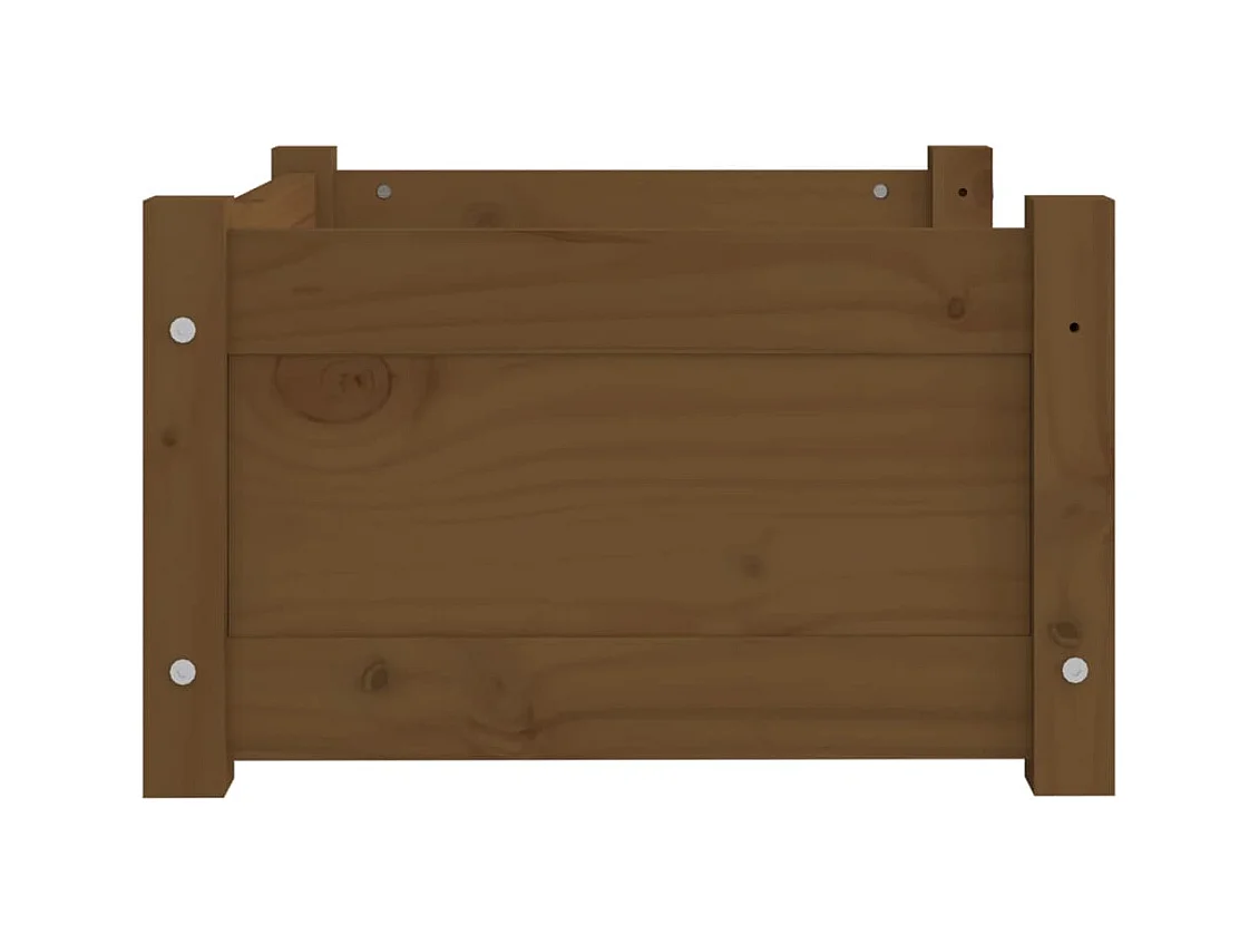 Cama para perros madera maciza pino marrón miel 55,5x45,5x28 cm