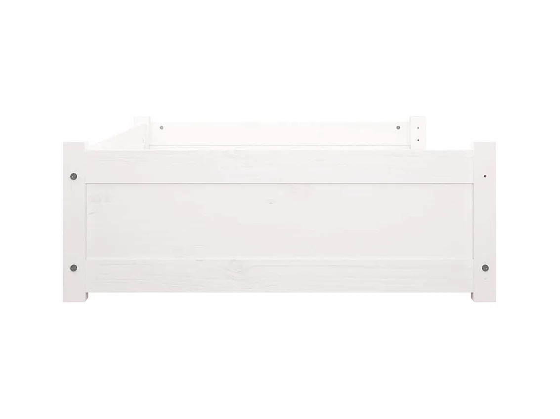 Cama para perros madera maciza de pino blanco 95,5x65,5x28 cm