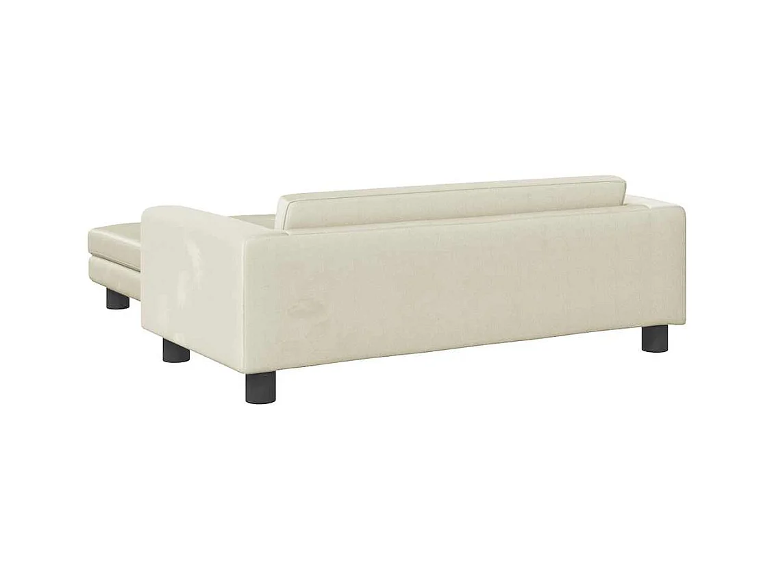 Lit pour chien avec extension crème 100x50x30 cm velours