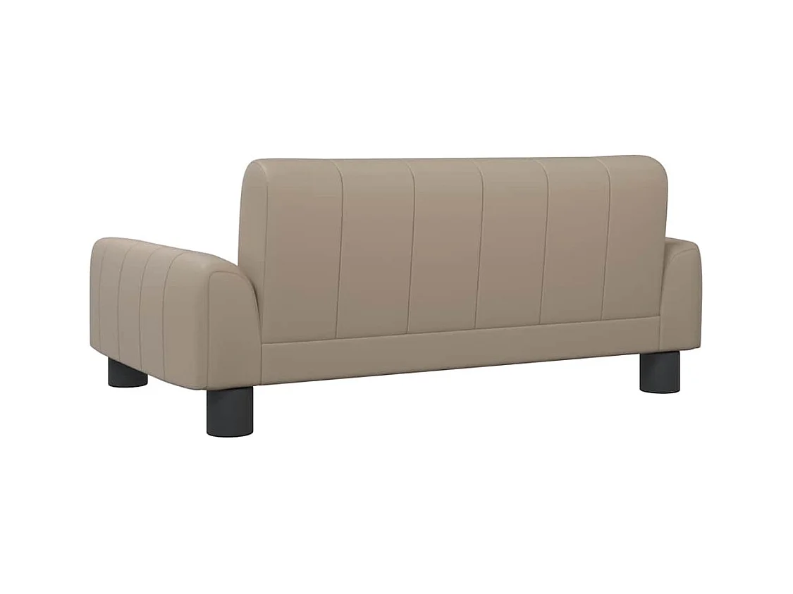 Cama para perros de cuero sintético color capuchino 70x45x30 cm