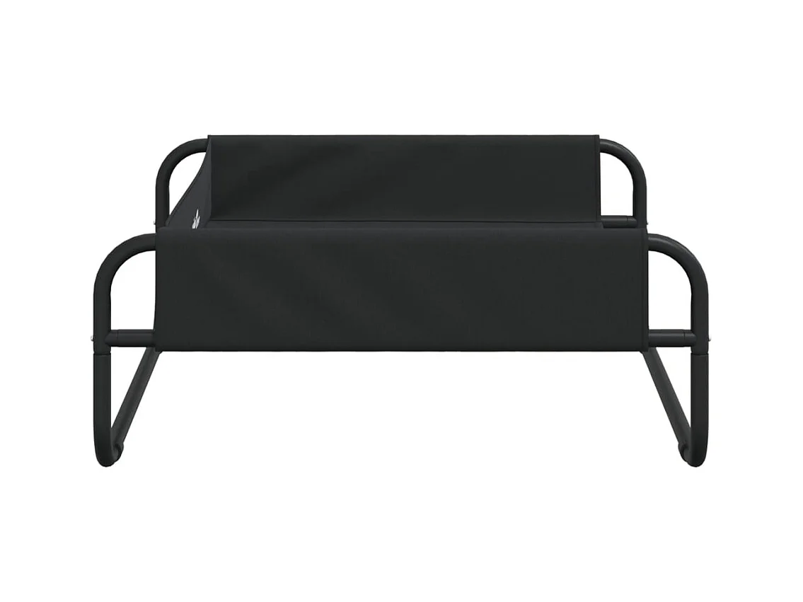 Cama elevada para perros tela oxford y acero gris antracita