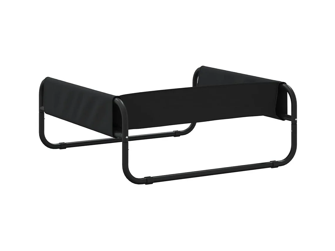Cama elevada para perros tela oxford y acero gris antracita