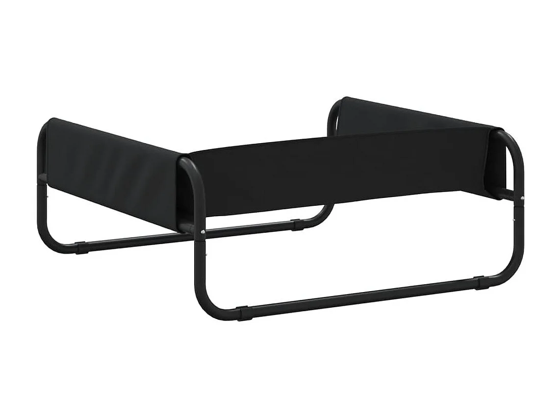 Cama elevada para perros tela oxford y acero gris antracita