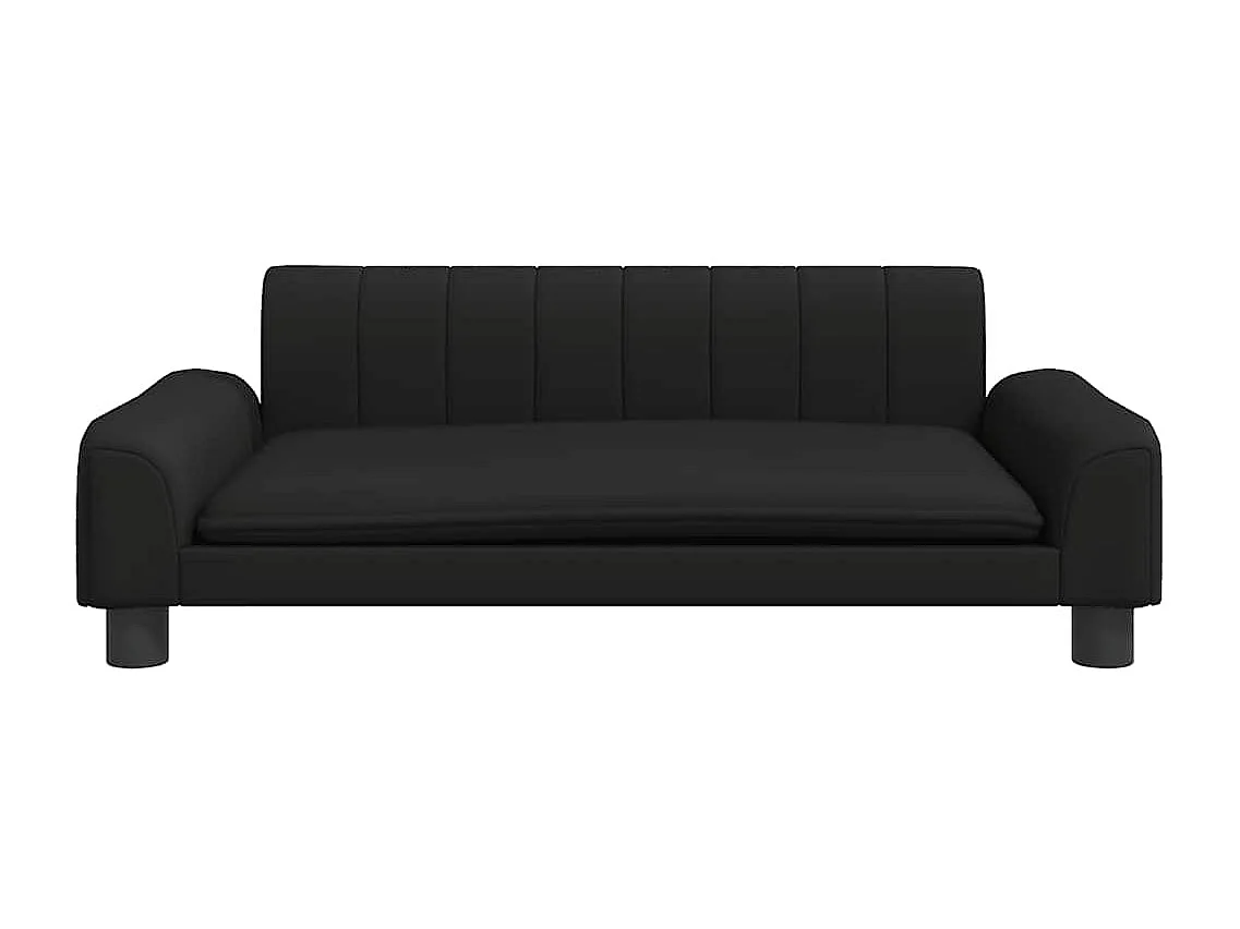 Lit pour chien noir 90x53x30 cm similicuir