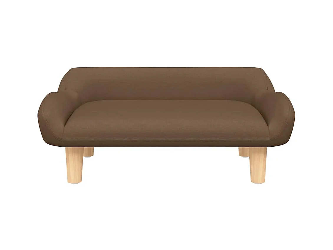 Lit pour chien marron 70x40x24 cm tissu