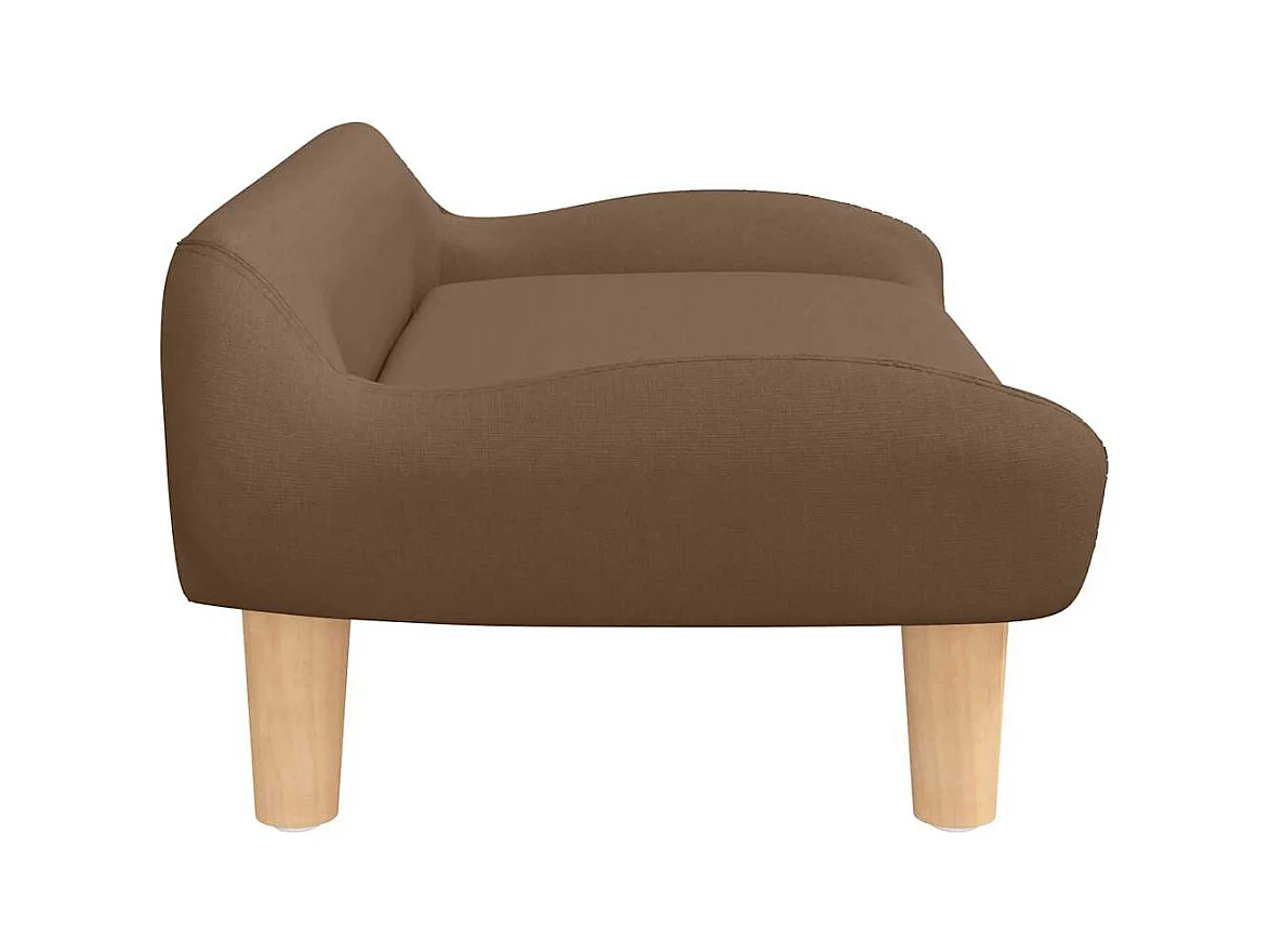 Lit pour chien marron 70x40x24 cm tissu