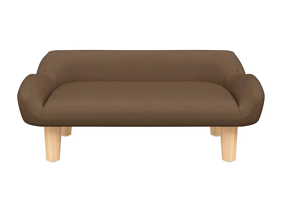 Lit pour chien marron 70x40x24 cm tissu