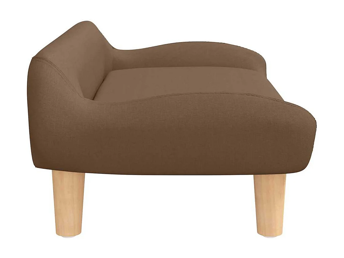 Lit pour chien marron 70x40x24 cm tissu