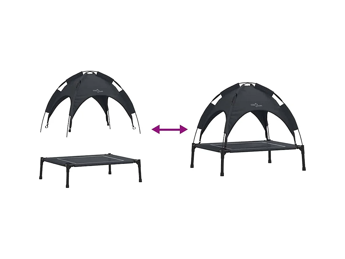 Cama para perro Negro s Acero