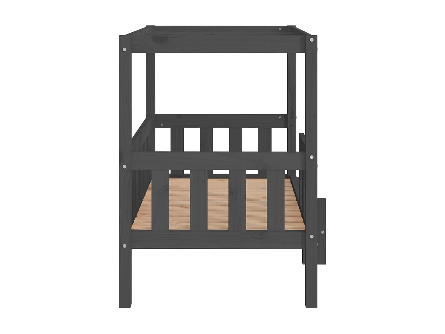 Lit pour chien Gris 95,5x73,5x90 cm Bois de pin solide