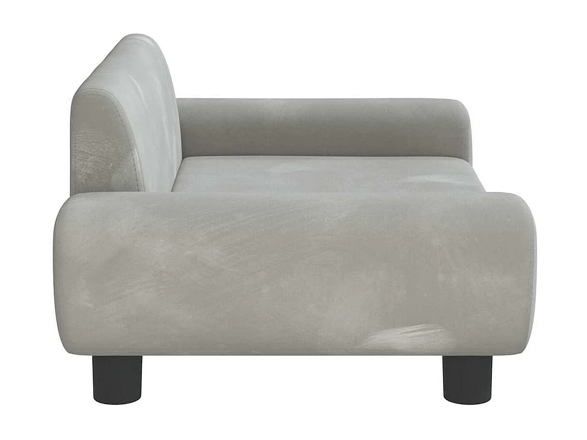 Hondenmand 70x45x33 cm fluweel lichtgrijs