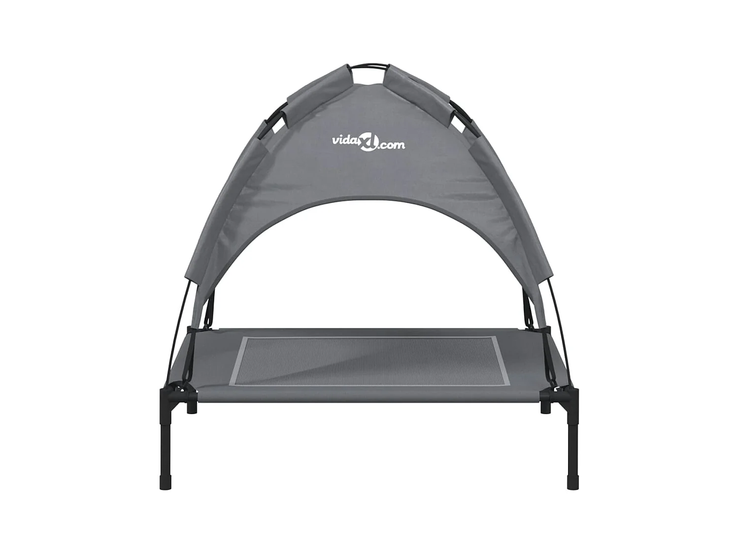 Lit pour chien avec auvent anthracite tissu Oxford et acier