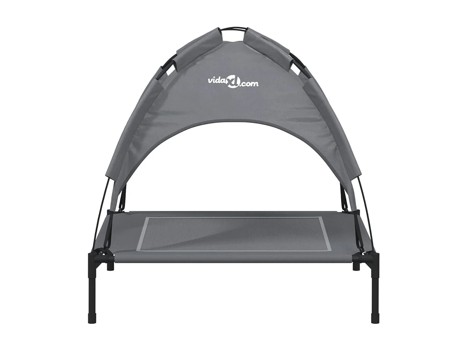 Lit pour chien avec auvent anthracite tissu Oxford et acier