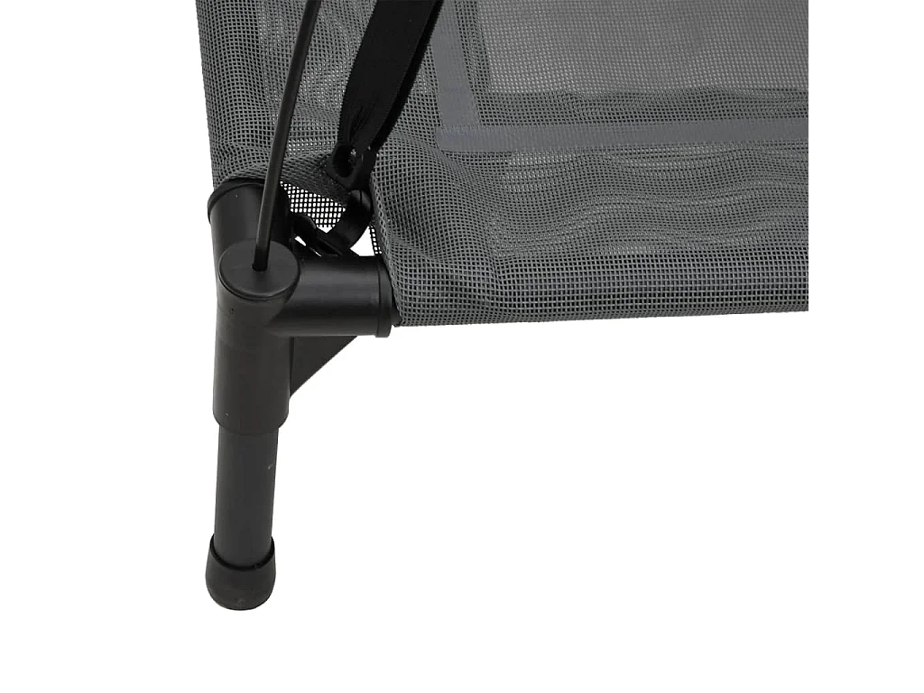 Lit pour chien avec auvent anthracite tissu Oxford et acier