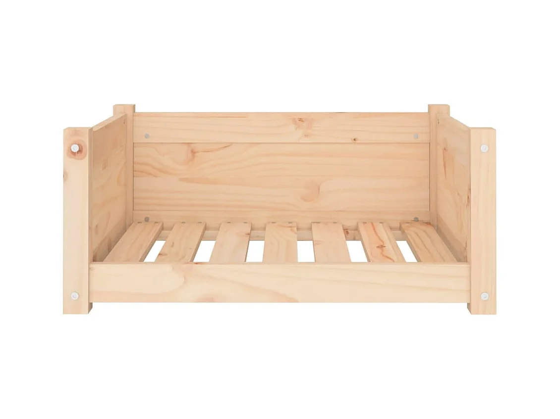 Cama para perros 65,5x50,5x28 cm de madera maciza de pino