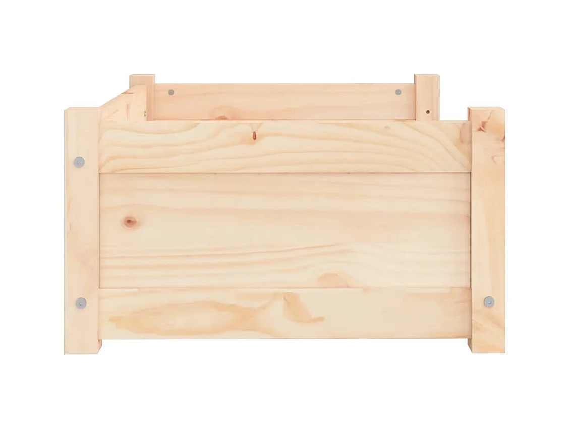 Cama para perros 65,5x50,5x28 cm de madera maciza de pino