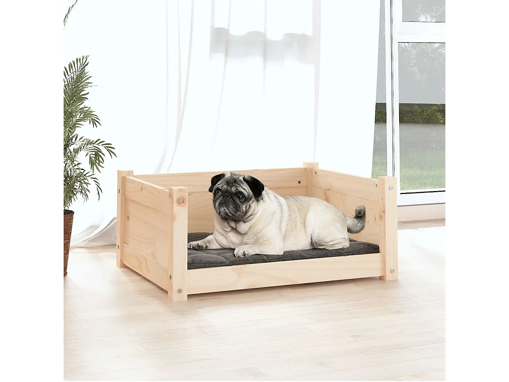 Lit pour chien 65,5 x 50,5 x 28 cm Bois de pin massif