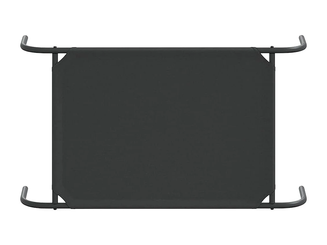 Cama elevada para perros negra 90x50x20 cm tela Oxford y acero