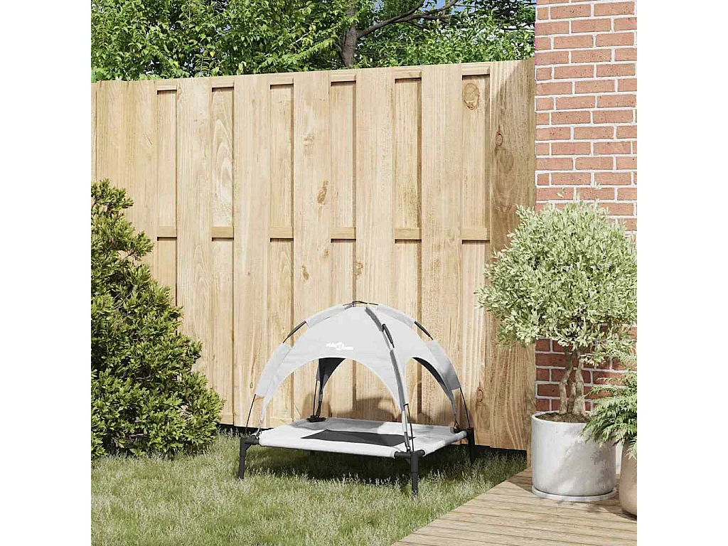 Lit pour Chien Gris argenté m Acier