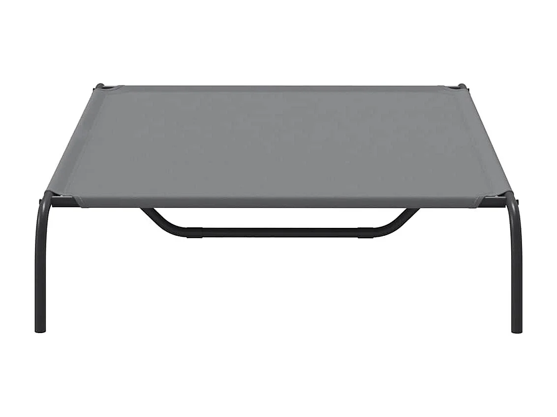 Cama para cães elevada 130x80x20cm tecido oxford e aço cinzento