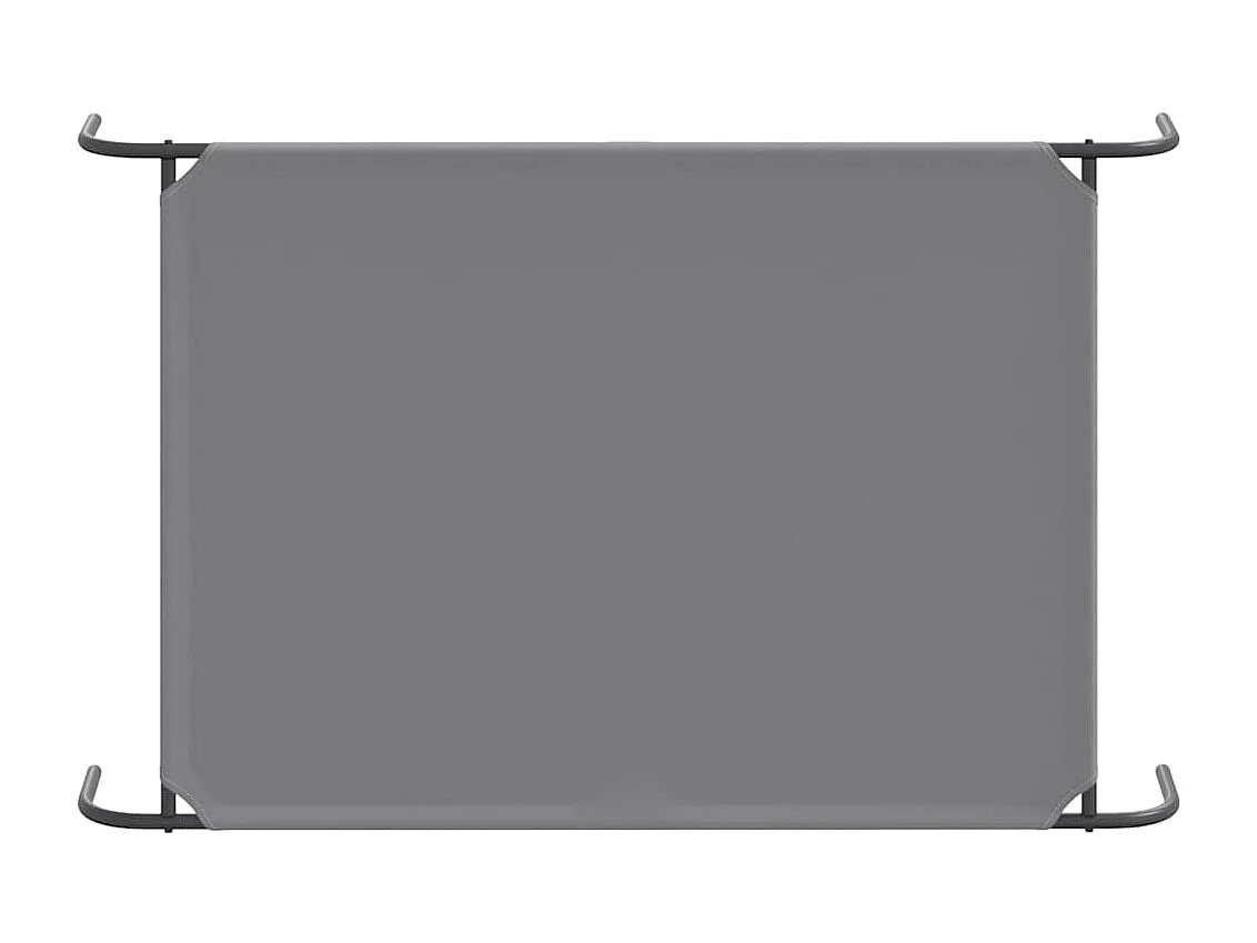 Cama para cães elevada 130x80x20cm tecido oxford e aço cinzento