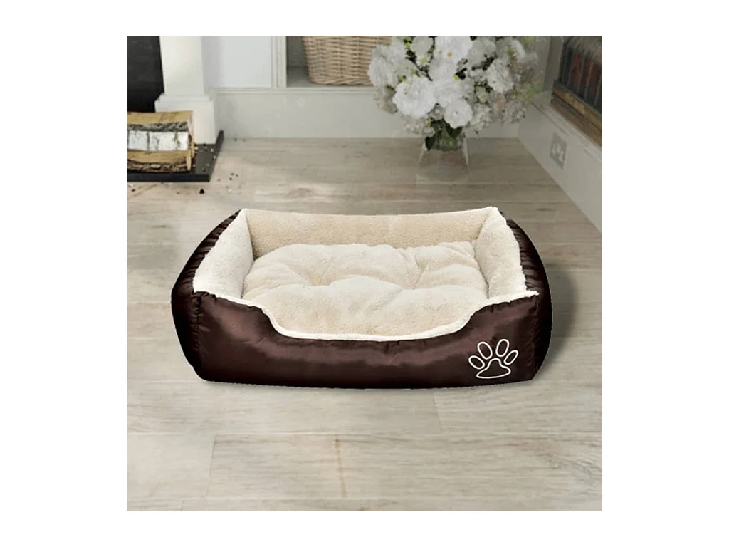 Lit chaud pour chiens avec coussin rembourré Taille M