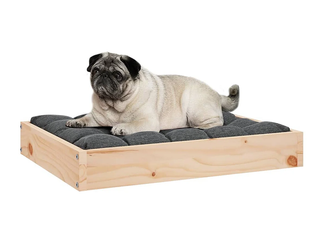 Lit pour chien 61,5x49x9 cm Bois de pin solide