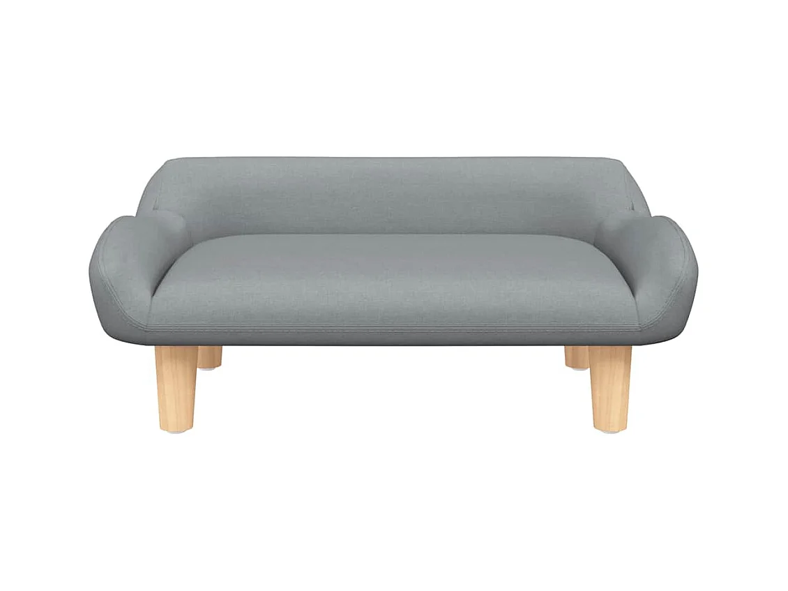Cama para perros de tela gris claro 70x40x24 cm