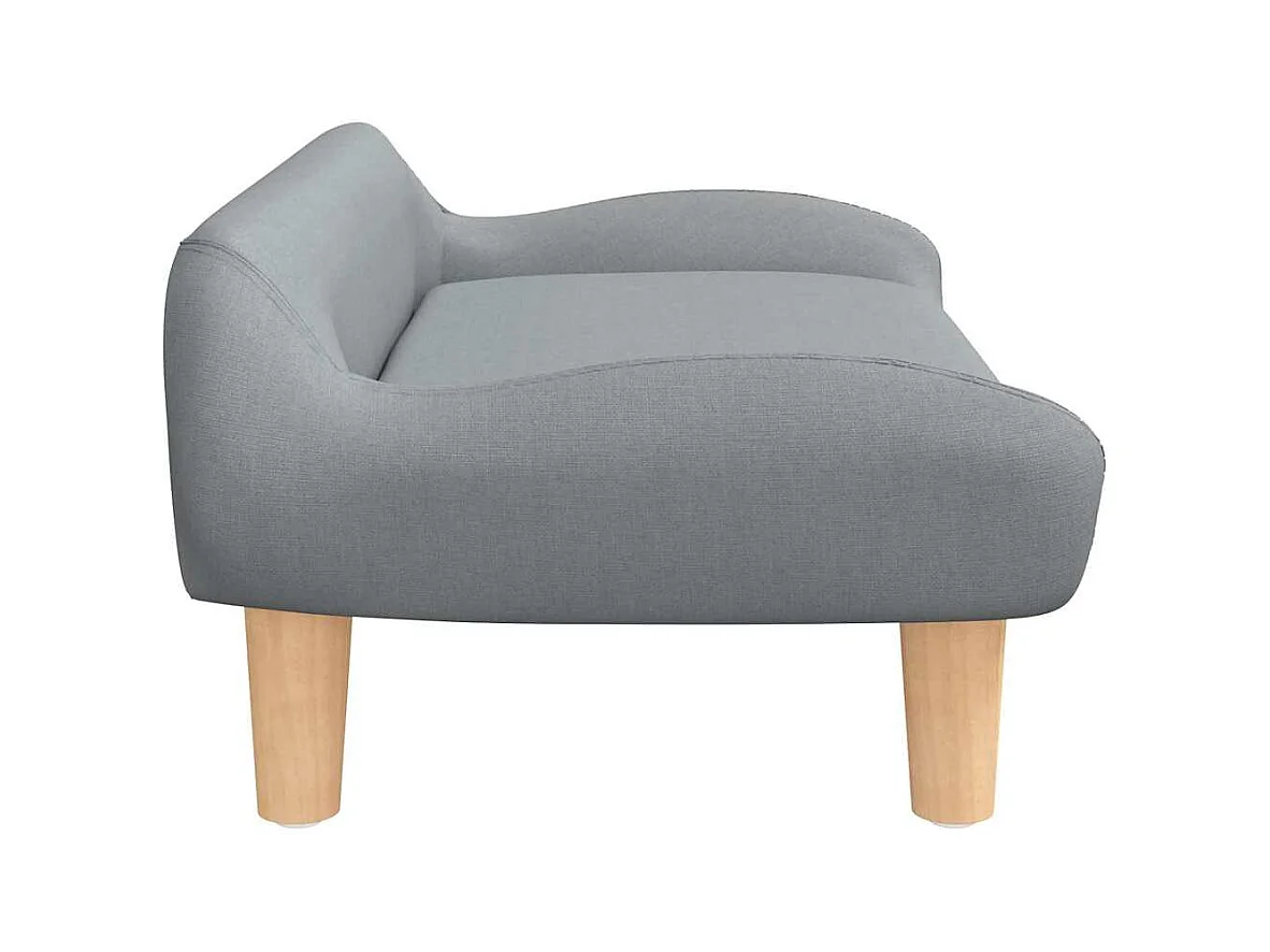Cama para perros de tela gris claro 70x40x24 cm