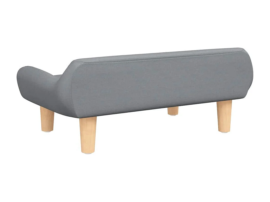 Lit pour chien gris clair 70x40x24 cm tissu